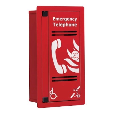 Eaton VoCALL Type A Fire Telephone Outstation - Red Flush Mount