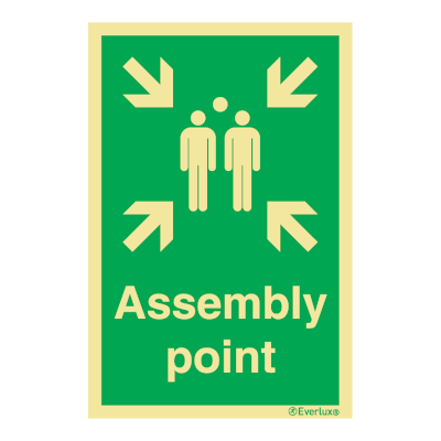 Everlux Photoluminescent Sign - Assembly Point