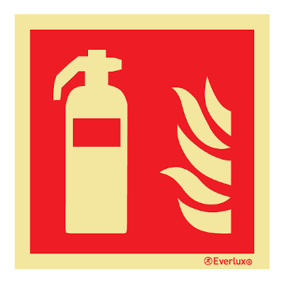 Everlux Photoluminescent Sign - Fire Extinguisher