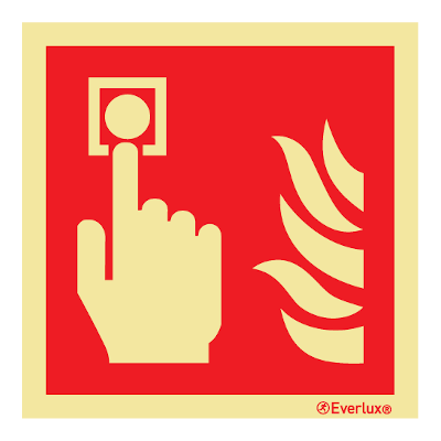 Everlux Photoluminescent Sign - Fire Alarm Call Point (No Text)